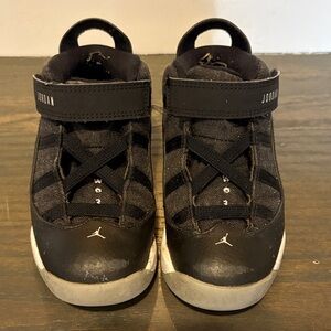 Jordan Kids Black and White Sneakers Size 10C